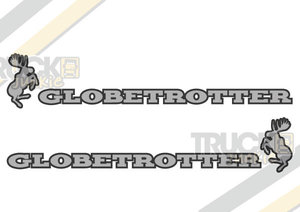 GLOBETROTTER ELCH - ZWEIFARBIGE AUFKLEBER