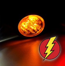 LED BLITZLICHT - HIDE AWAY - AXITECH UR03  ECE R65 - ORANGE